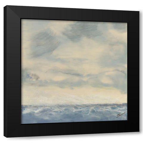 Above the Firmament Black Modern Wood Framed Art Print with Double Matting by Shanti, Shima
