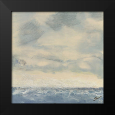 Above the Firmament Black Modern Wood Framed Art Print by Shanti, Shima