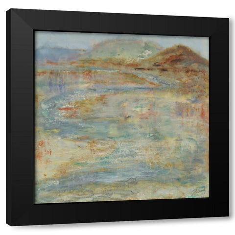 Send Rain to Wash the Face of Earth Black Modern Wood Framed Art Print by Shanti, Shima
