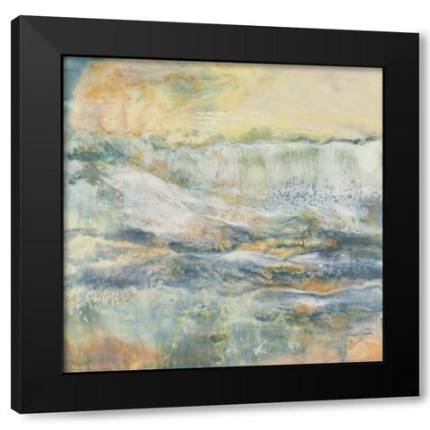 Sun-Soaked Black Modern Wood Framed Art Print with Double Matting by Shanti, Shima