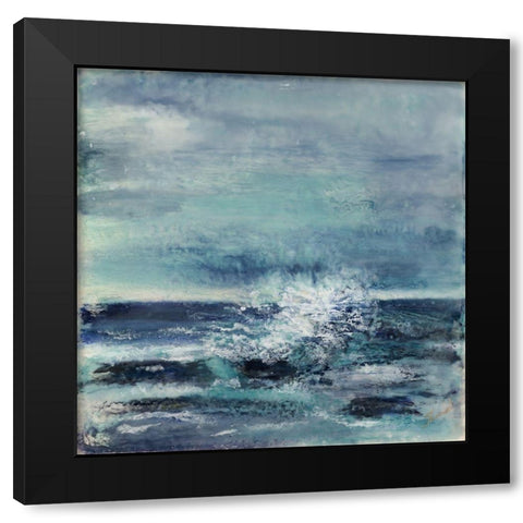 Celeste and Sea Arise Black Modern Wood Framed Art Print with Double Matting by Shanti, Shima