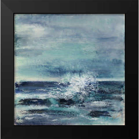 Celeste and Sea Arise Black Modern Wood Framed Art Print by Shanti, Shima