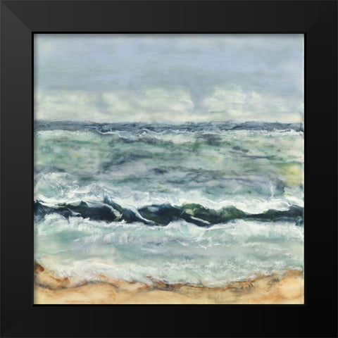 Coming Into Focus Black Modern Wood Framed Art Print by Shanti, Shima