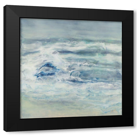 This Too Shall Pass Black Modern Wood Framed Art Print by Shanti, Shima