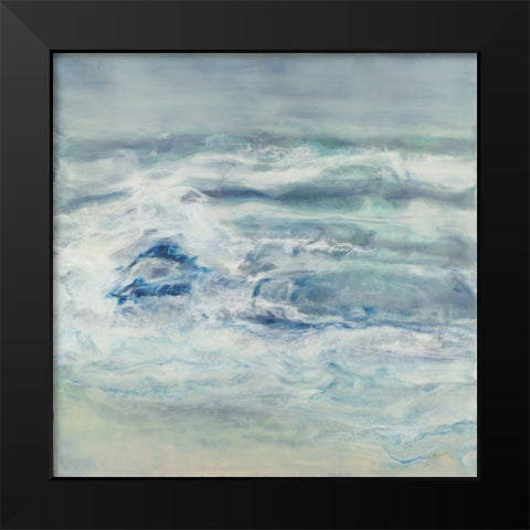 This Too Shall Pass Black Modern Wood Framed Art Print by Shanti, Shima