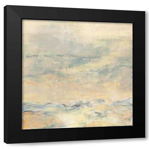 Quietude Black Modern Wood Framed Art Print by Shanti, Shima