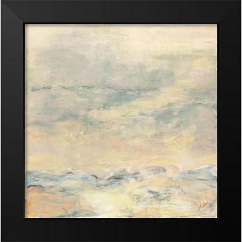 Quietude Black Modern Wood Framed Art Print by Shanti, Shima