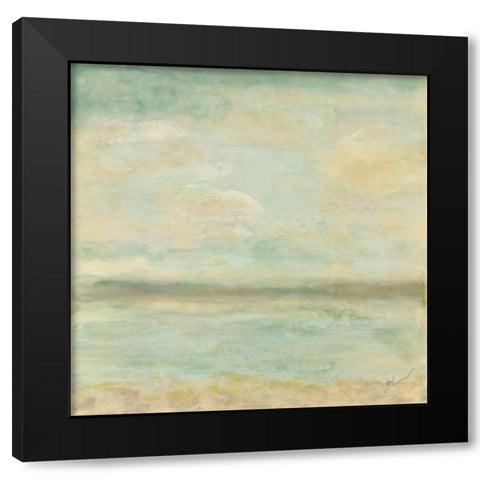 Serenity Black Modern Wood Framed Art Print with Double Matting by Shanti, Shima