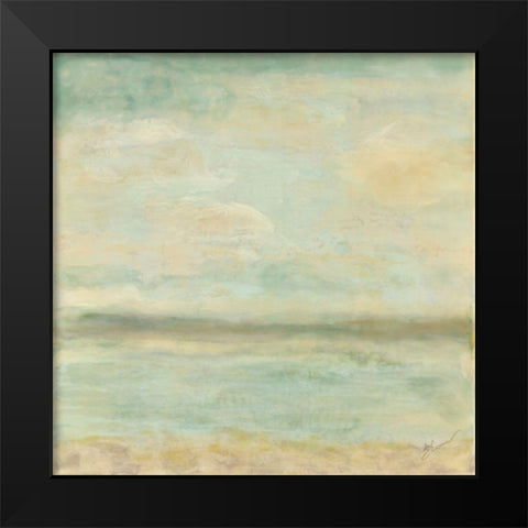 Serenity Black Modern Wood Framed Art Print by Shanti, Shima