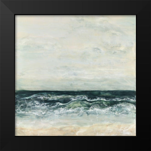 What Lifes Beyond Black Modern Wood Framed Art Print by Shanti, Shima