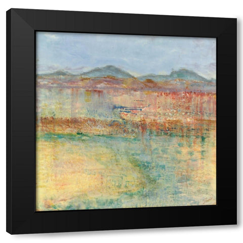 Send Rain to Wash the Face of the Earth Black Modern Wood Framed Art Print by Shanti, Shima