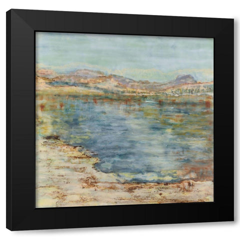 Thirsting Black Modern Wood Framed Art Print with Double Matting by Shanti, Shima