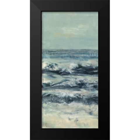 Crossing Currents I Black Modern Wood Framed Art Print by Shanti, Shima