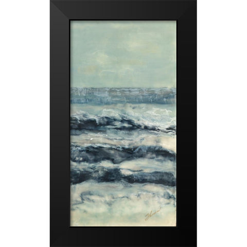 Crossing Currents II Black Modern Wood Framed Art Print by Shanti, Shima