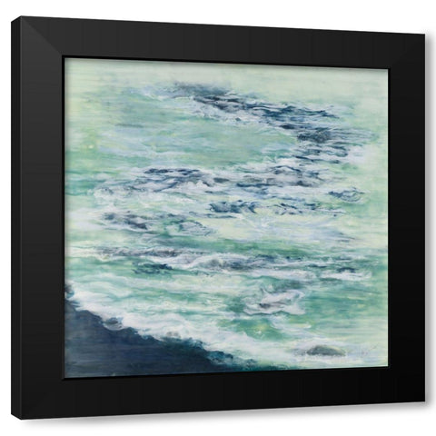 Adrift Black Modern Wood Framed Art Print by Shanti, Shima