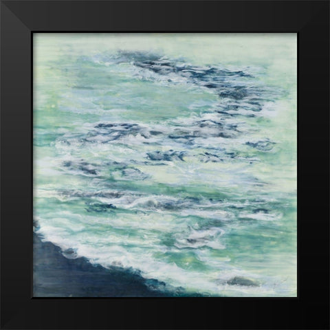 Adrift Black Modern Wood Framed Art Print by Shanti, Shima