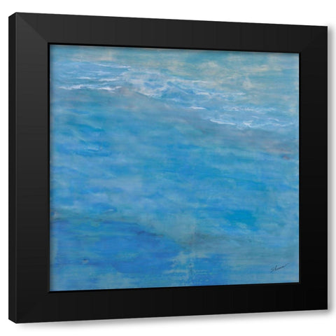 On Earth as In Heaven Black Modern Wood Framed Art Print by Shanti, Shima