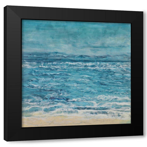 Winters Gale Black Modern Wood Framed Art Print by Shanti, Shima