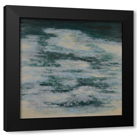 Stillwater Black Modern Wood Framed Art Print by Shanti, Shima