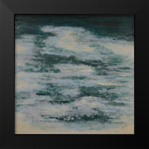 Stillwater Black Modern Wood Framed Art Print by Shanti, Shima