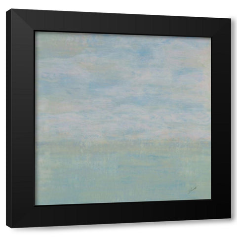 Whisper Black Modern Wood Framed Art Print by Shanti, Shima