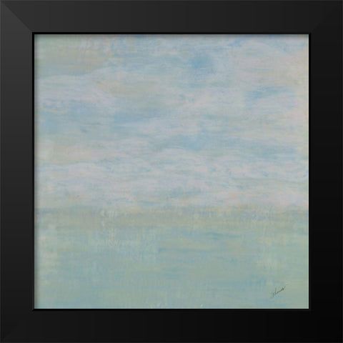 Whisper Black Modern Wood Framed Art Print by Shanti, Shima