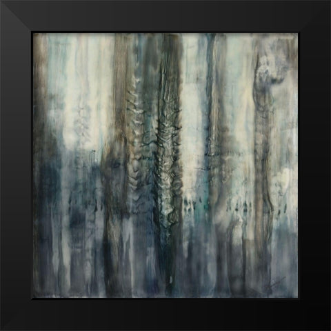 When Dusk Falls Black Modern Wood Framed Art Print by Shanti, Shima