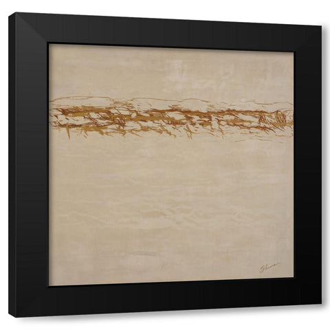 Cacophony Black Modern Wood Framed Art Print by Shanti, Shima