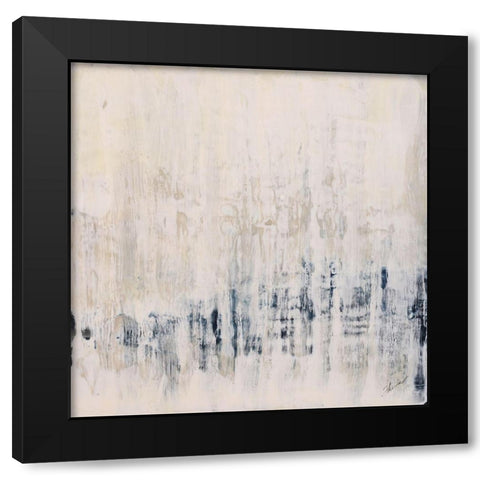 Blue Ice Black Modern Wood Framed Art Print with Double Matting by Shanti, Shima