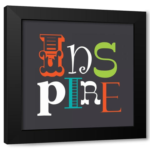 Inspire Black Modern Wood Framed Art Print with Double Matting by Robinson, Tamara