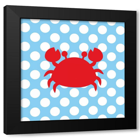 Crab Black Modern Wood Framed Art Print by Robinson, Tamara
