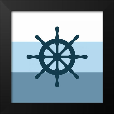 Wheel Black Modern Wood Framed Art Print by Robinson, Tamara