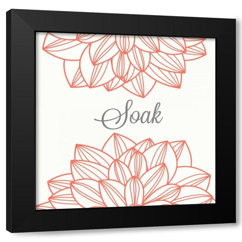 Soak Black Modern Wood Framed Art Print with Double Matting by Robinson, Tamara