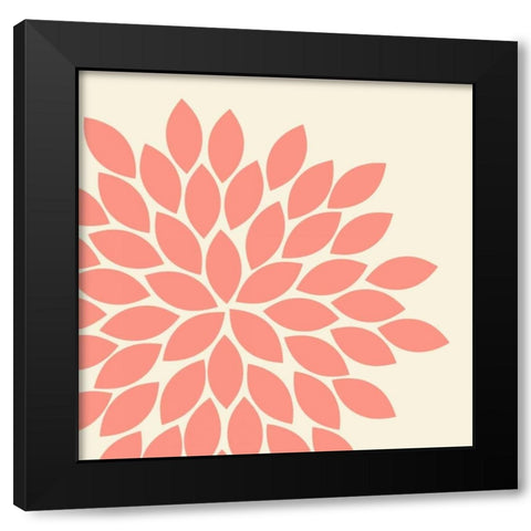 Flower Burst I Black Modern Wood Framed Art Print with Double Matting by Robinson, Tamara