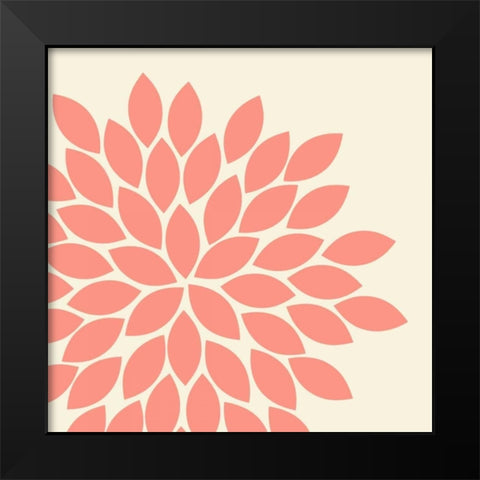 Flower Burst I Black Modern Wood Framed Art Print by Robinson, Tamara