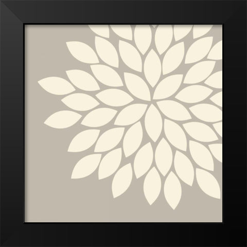 Flower Burst III Black Modern Wood Framed Art Print by Robinson, Tamara