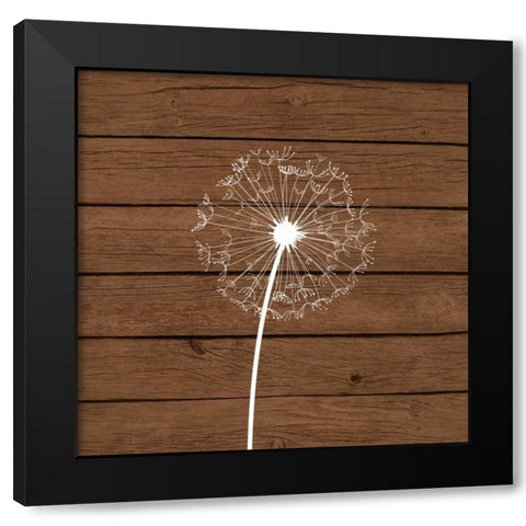 Brown Dandelion I Black Modern Wood Framed Art Print with Double Matting by Robinson, Tamara