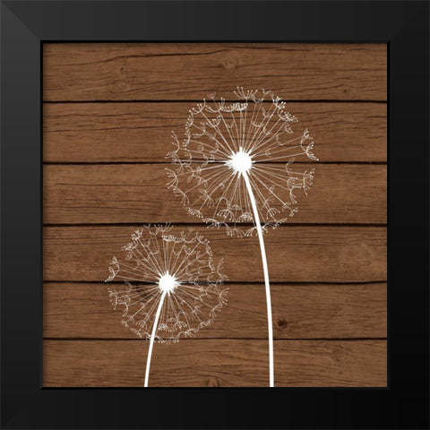 Brown Dandelion III Black Modern Wood Framed Art Print by Robinson, Tamara