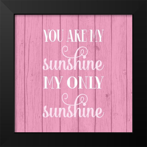 Sunshine Black Modern Wood Framed Art Print by Robinson, Tamara