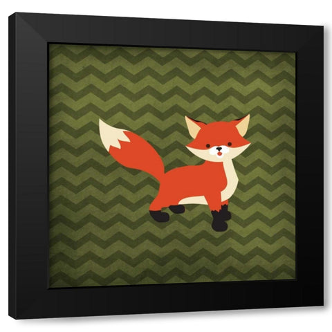 Fox I Black Modern Wood Framed Art Print by Robinson, Tamara
