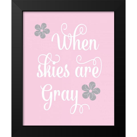 When Skies are Gray Black Modern Wood Framed Art Print by Robinson, Tamara