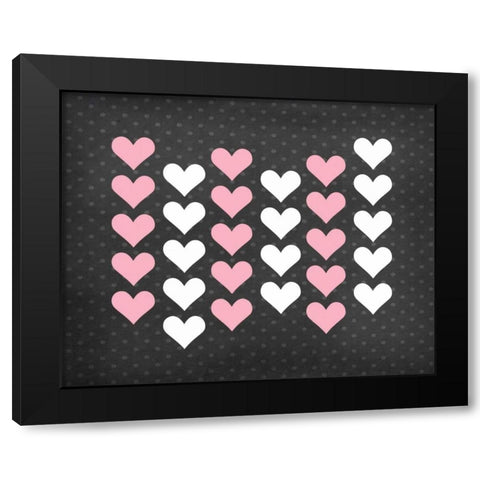 Heart II Black Modern Wood Framed Art Print by Robinson, Tamara