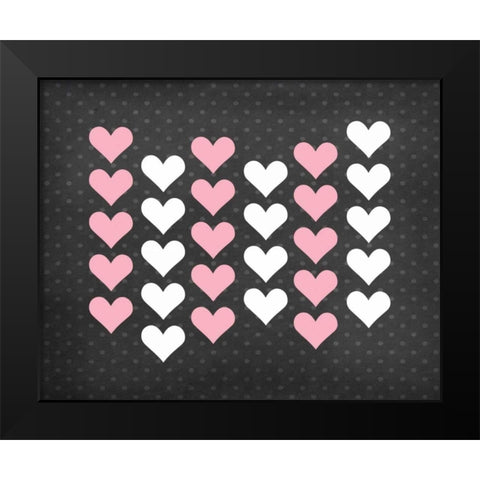 Heart II Black Modern Wood Framed Art Print by Robinson, Tamara