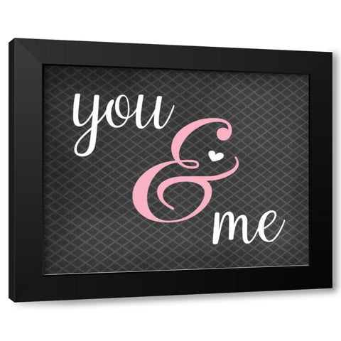You and Me Black Modern Wood Framed Art Print by Robinson, Tamara