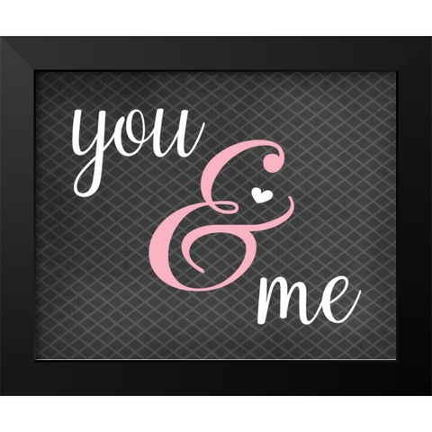 You and Me Black Modern Wood Framed Art Print by Robinson, Tamara