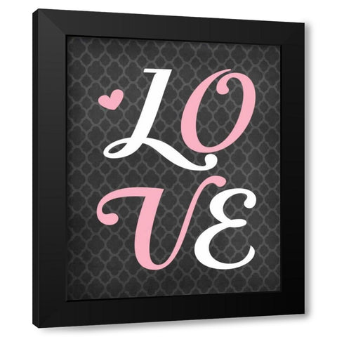 Love Black Modern Wood Framed Art Print with Double Matting by Robinson, Tamara