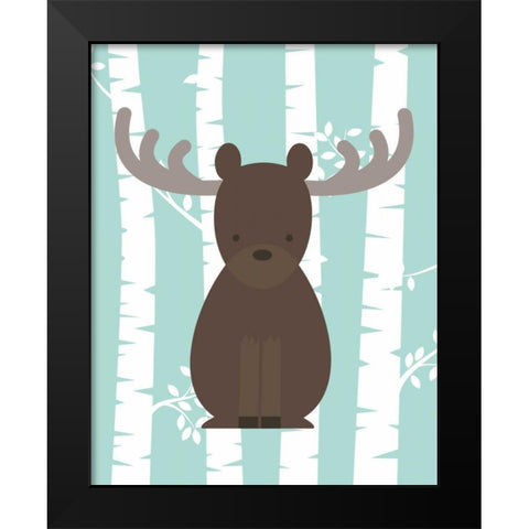 Woodland Birch IV Black Modern Wood Framed Art Print by Robinson, Tamara