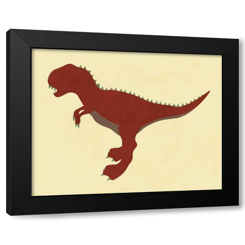 Dino II Black Modern Wood Framed Art Print with Double Matting by Robinson, Tamara