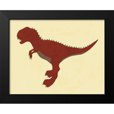 Dino II Black Modern Wood Framed Art Print by Robinson, Tamara