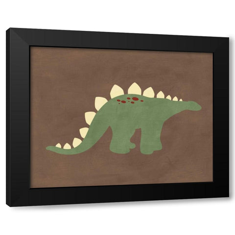 Dino XI Black Modern Wood Framed Art Print with Double Matting by Robinson, Tamara